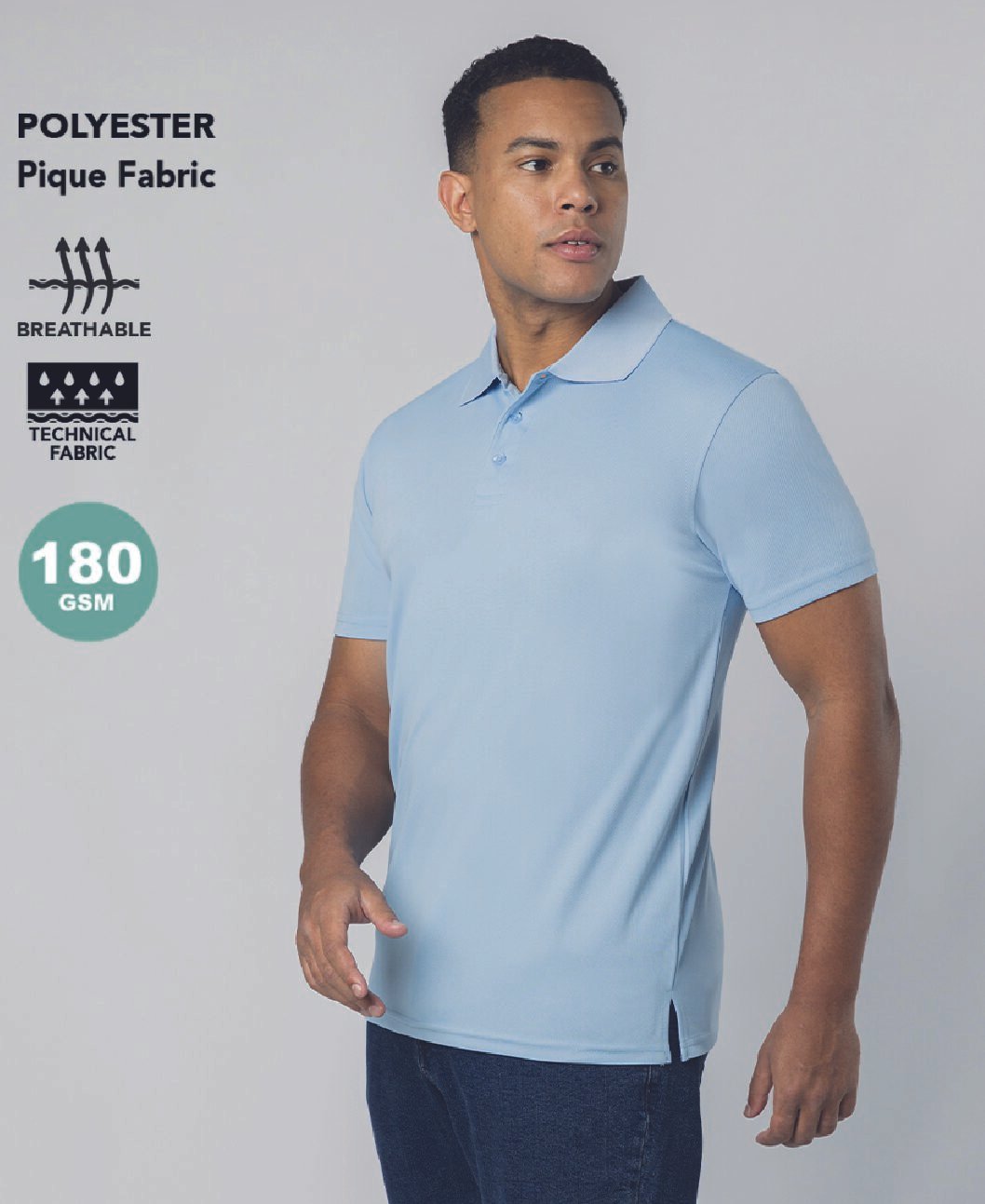 Polo técnico unisex (incluida impresión a color 1 posición)